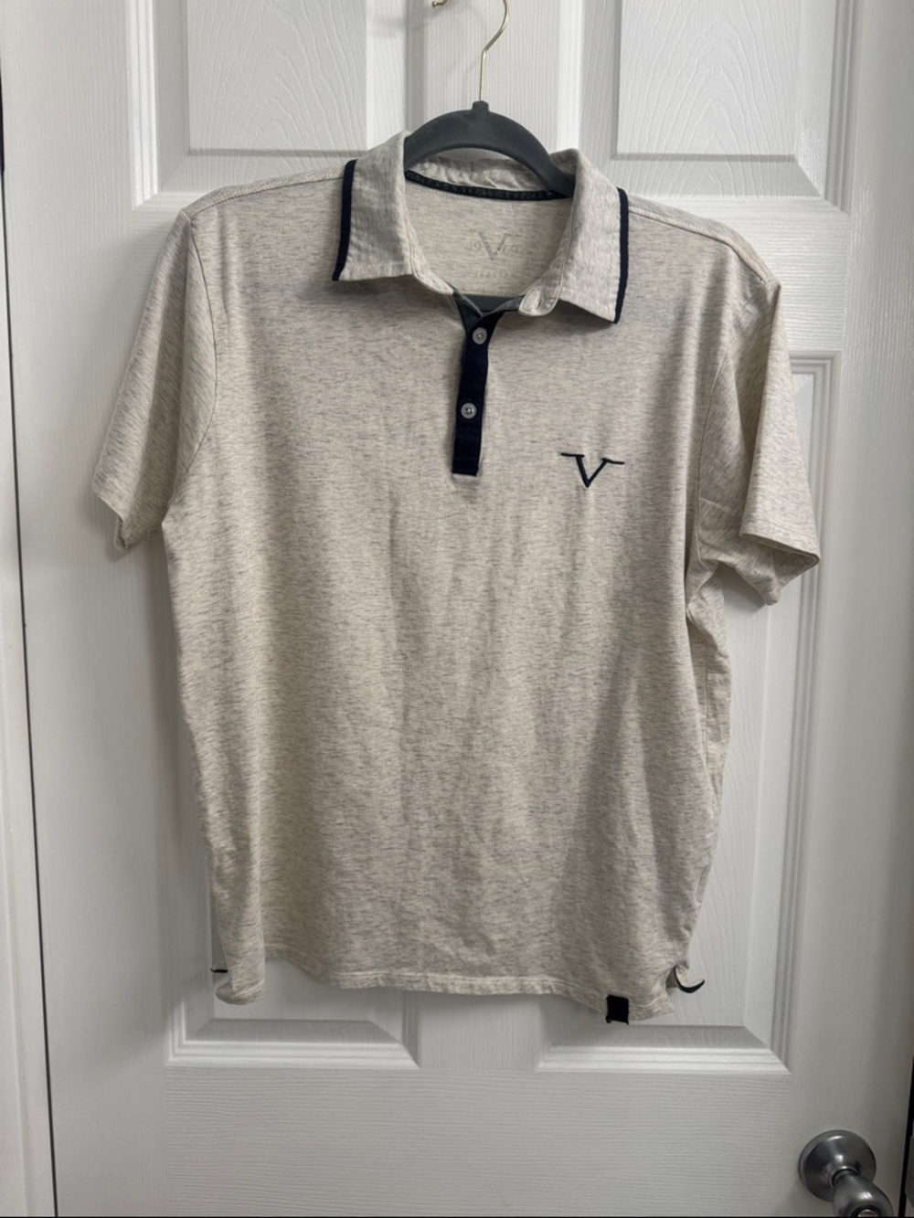 Vilebrequin Cream Polo with Navy Contrast Trim